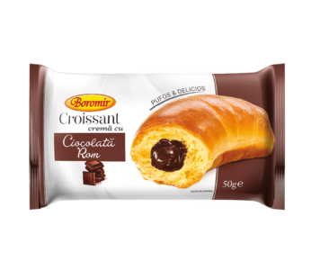 Boromir croissant cu crema de ciocolata cu rom 50g