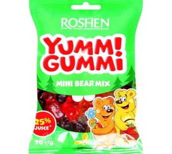 Roshen Yummi Gummi Mini Bears Mix jeleuri 70g