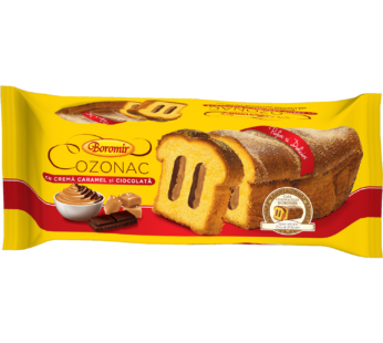 Cozonac Boromir cu crema caramel si ciocolata 450g