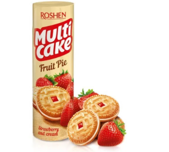 Biscuiti cu umplutura Roshen Multi Cake de capsuni 180g