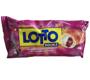 Croissant Lotto Double cu umplutura de vanilie si cirese 85g