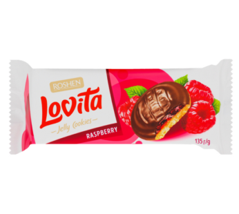 Biscuiti Roshen Lovita cu jeleu de zmeura 135g