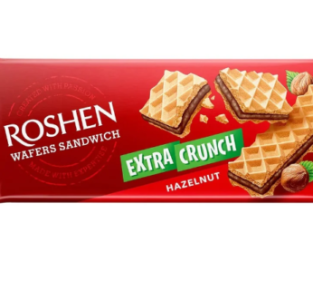 Roshen Extra Crunch cu crema de alune de padure 142g