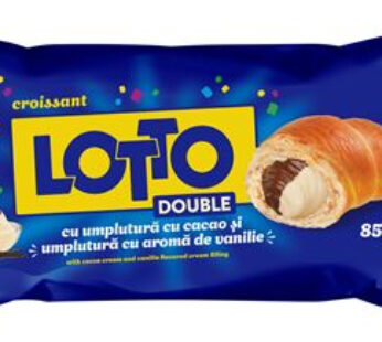 Croissant Lotto Double cu umplutura de cacao si vanilie 85g