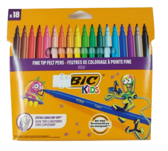 Carioci BIC varf subtire 18 culori